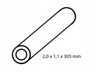 Albion Alltoys at2m hliníková trubka průměr 2,0/1,1 mm délka 305 mm 4ks