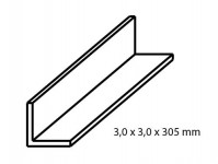 Albion Alltoys a3 mosazný profil L 3 x 3 mm, délka 305 mm