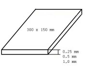 Evergreen 9008 plastové desky hladké bílé 150 x 300mm tloušťky 0,25, 0,5 a 1,0mm