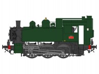 REE MB105 parní lokomotiva 030 TU 74 Annemase FUEL zelená