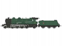 REE MB160 parní lokomotiva 141 D 318 s tendrem 25 A 285 BADAN SNCF