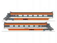 REE TGV003 set vložených vozů TGV 2-dílný SNCF