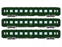 REE VB405 set lůžkových vozů B9c9 2.třídy zelené SNCF