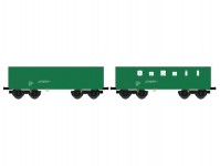 NME 540601 otevřený vůz Eamnos On Rail zelený s logem VI.epocha