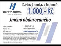 Happy Model 1000 Dárkový poukaz 1000,- Kč