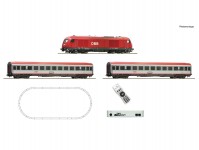 Roco 5110005 z21 start set s dieselovou lokomotivou Rh 2016 a rychlíkem ÖBB