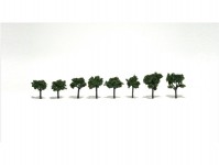Woodland Scenics TR1501 listnaté stromy malé středně zelené 8 ks