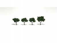Woodland Scenics TR1504 listnaté stromy malé středně zelené 4 ks