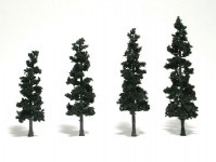 Woodland Scenics TR1561 jehličnaté stromy střední 4 ks