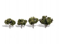 Woodland Scenics TR3504 středně zelené listnaté stromy malé 4 ks