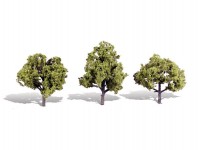 Woodland Scenics TR3509 světle zelené listnaté stromy střední 3 ks