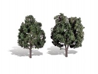 Woodland Scenics TR3514 tmavě zelené listnaté stromy střední 2 ks
