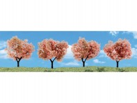 Woodland Scenics TR3593 růžově kvetoucí strom 4 ks