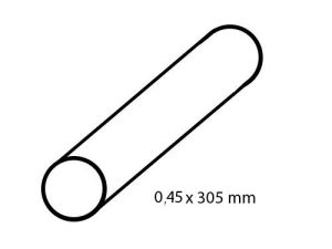 mosazná tyč kruhového průřezu průměr 0,45 mm délka 305 mm 10 ks Albion Alloys bw045