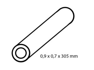 mosazná trubka průměr 0,9/0,7 mm délka 305 mm 3 ks Albion Alloys mbt09