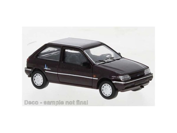 Ford Fiesta MK III tmavě fialová metalíza 1993, Brekina PCX870463