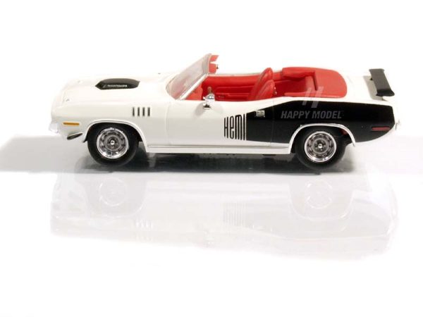 Plymouth HEMI Cuda Convertible bílý 1971 Brekina RIK38483 - Image 3