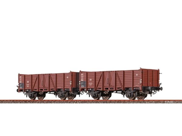 dvojice otevřených vozů Om21 DB Brawa 48450
