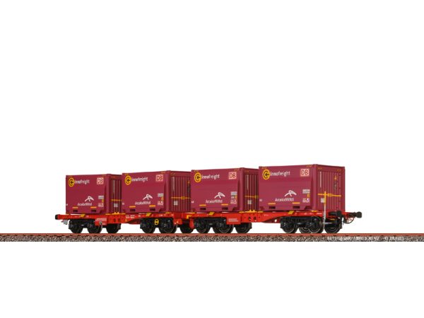 plošinový dvojvůz Sggmmrrs DB AG ArcelorMittal Brawa 50932