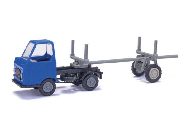 Mulitcar M22 s klanicovým návěsem modrý Busch 210003701