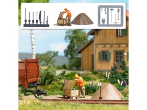 A-Set: Drážní dělník s nářadím Busch 7967
