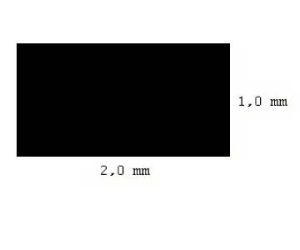 hranol 0,38 x 2,0mm délka 350mm 10ks Evergreen 114