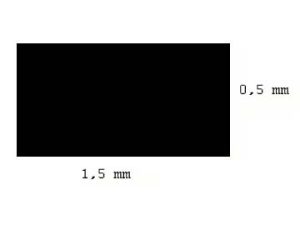 hranol 0,5 x 1,5mm délka 350mm 10ks Evergreen 123