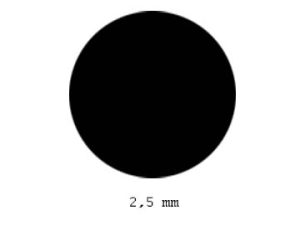 tyč kruhová průměr 2,5mm délka 350mm 5 ks Evergreen 213