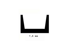 profil U 7,9mm délka 350mm 3ks Evergreen 268