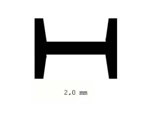 profil I 2,0mm délka 350mm 4ks Evergreen 272