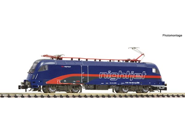 elektrická lokomotiva Rh 1116 ÖBB Nightjet DCC se zvukem Fleischmann 7570039