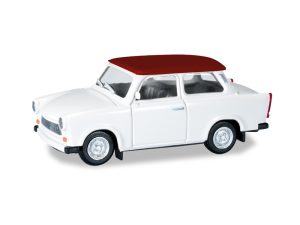Trabant 601 limuzína bílá s vínovou střechou Herpa 020763-007