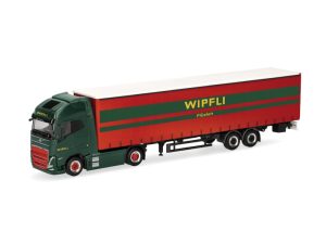 Volvo FH GL XL Electric plachtový návěs Wipfli Herpa 319171