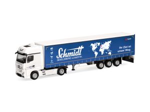 MB Actros Bigspace plachtový návěs Schmidt Herpa 319362