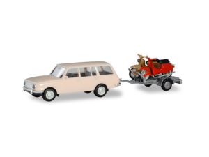 Wartburg 353 1966 Tourist s vlekem s motorkami Herpa 420419