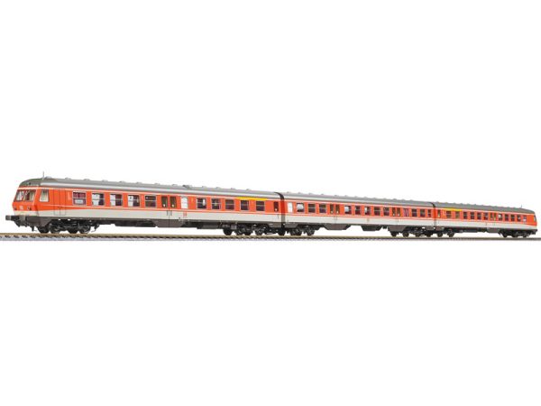 motorový vůz řady 614/914 oranžový / šedý 3-dílný DB Liliput L133169