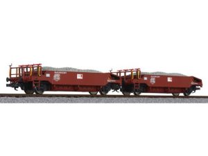 set výsypných vozů na štěrk SOB VI.epocha s nákladem štěrku Liliput L230113