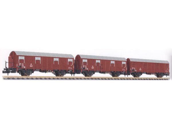 set zavřených vozů Glmhs 50 DB III.epocha Liliput L260146
