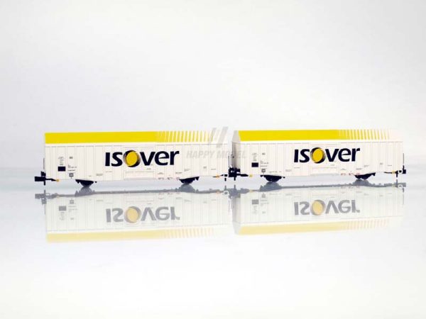 set zavřených velkoprostorových vozů Hbbks DB isover V.epocha (dlouhý) Liliput L260157