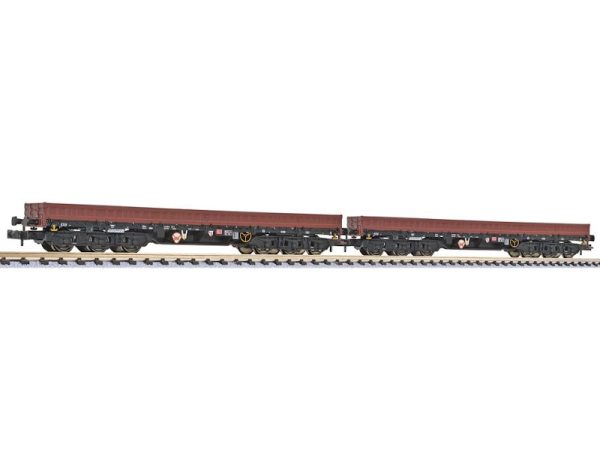 set těžkotonážních nízkostěnných vozů Samms-u 454 DBAG hnědé V.epocha Liliput L260198