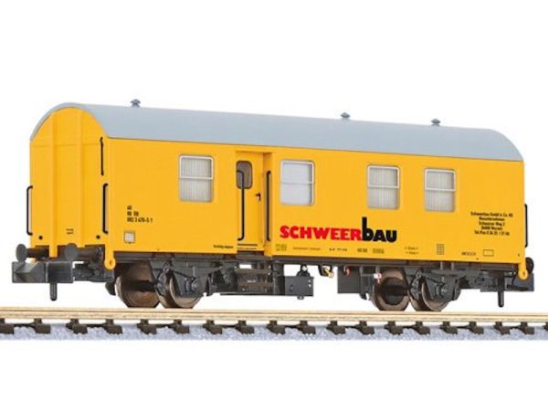 zavřený obytný vůz stavebního vlaku Schweerbau V.epocha Liliput L265054