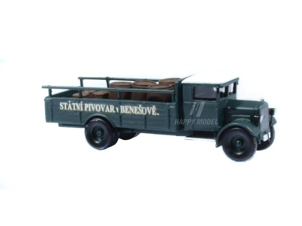 Praga N nízkoložný valník 1935 Statní pivovar v Benešově Modelauto 87563 - Image 2