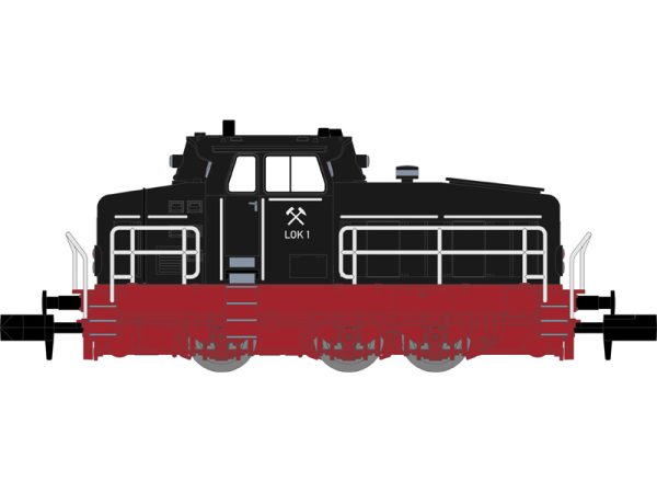 dieselová lokomotiva DHG 700 C důlní černá DCC Nürnberger Modelleisenbahnen 123302