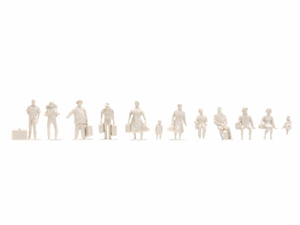 sada nebarvených figurek kolemjdoucích Noch 16001