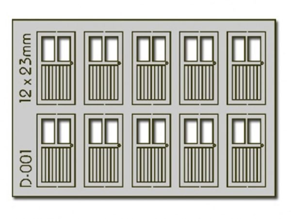 dveře dvojdílné 12X23mm 10ks Proses PD-001