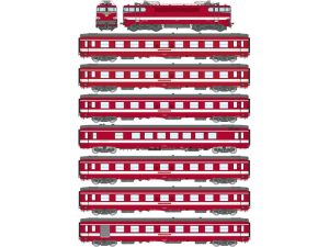 set  vlaku Capitole 1967-1969  elektrická lokomoiva BB 9281 a 7osobních vozů RAILS EUROP EXPRESS CM016