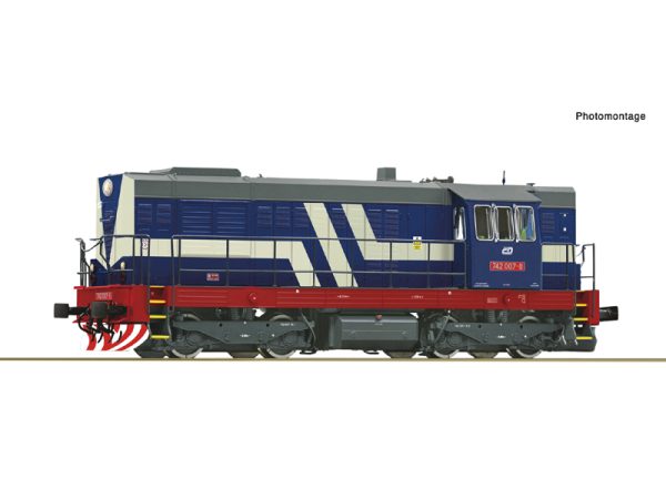 dieselová lokomotiva 742 007-8 ČD se zvukem Roco 7310063