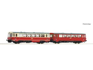 motorový vůz 174 001-8 s přípojným vozem DR Roco 7700013