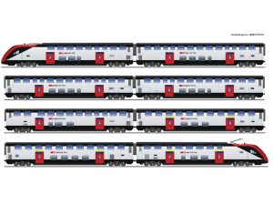 osmidílná elektrická jednotka RABe 502 SBB DCC se zvukem Roco 7710007