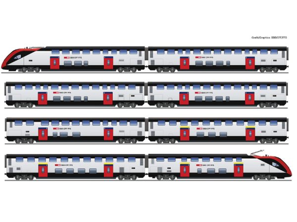 osmidílná elektrická jednotka RABe 502 SBB DCC se zvukem Roco 7710007